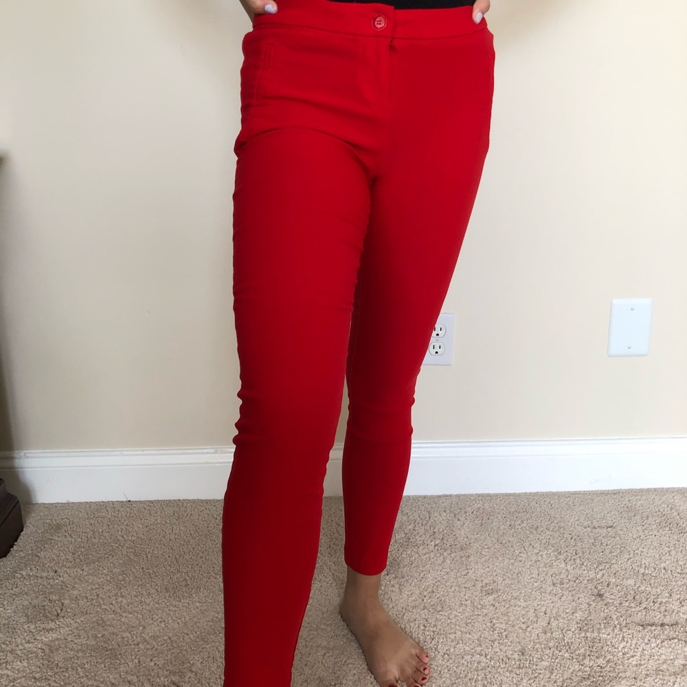 Red dress pants
